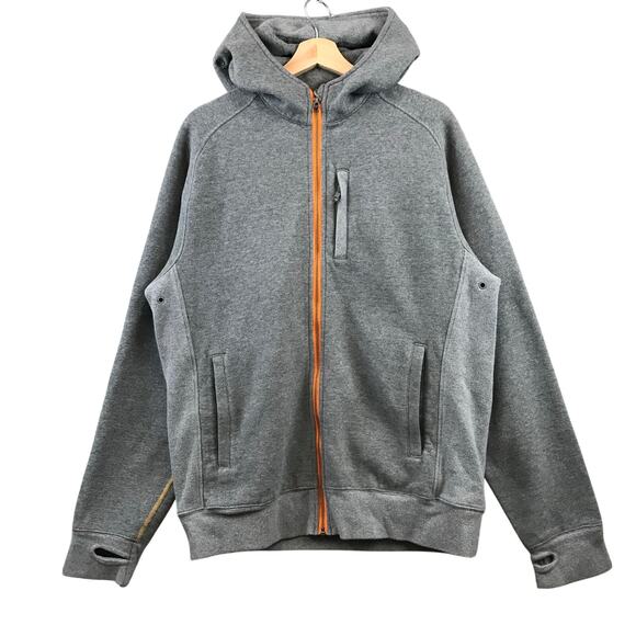 Lululemon Fleece Jacket Mens L Grey Hoodie Full zip - Picture 1 of 11